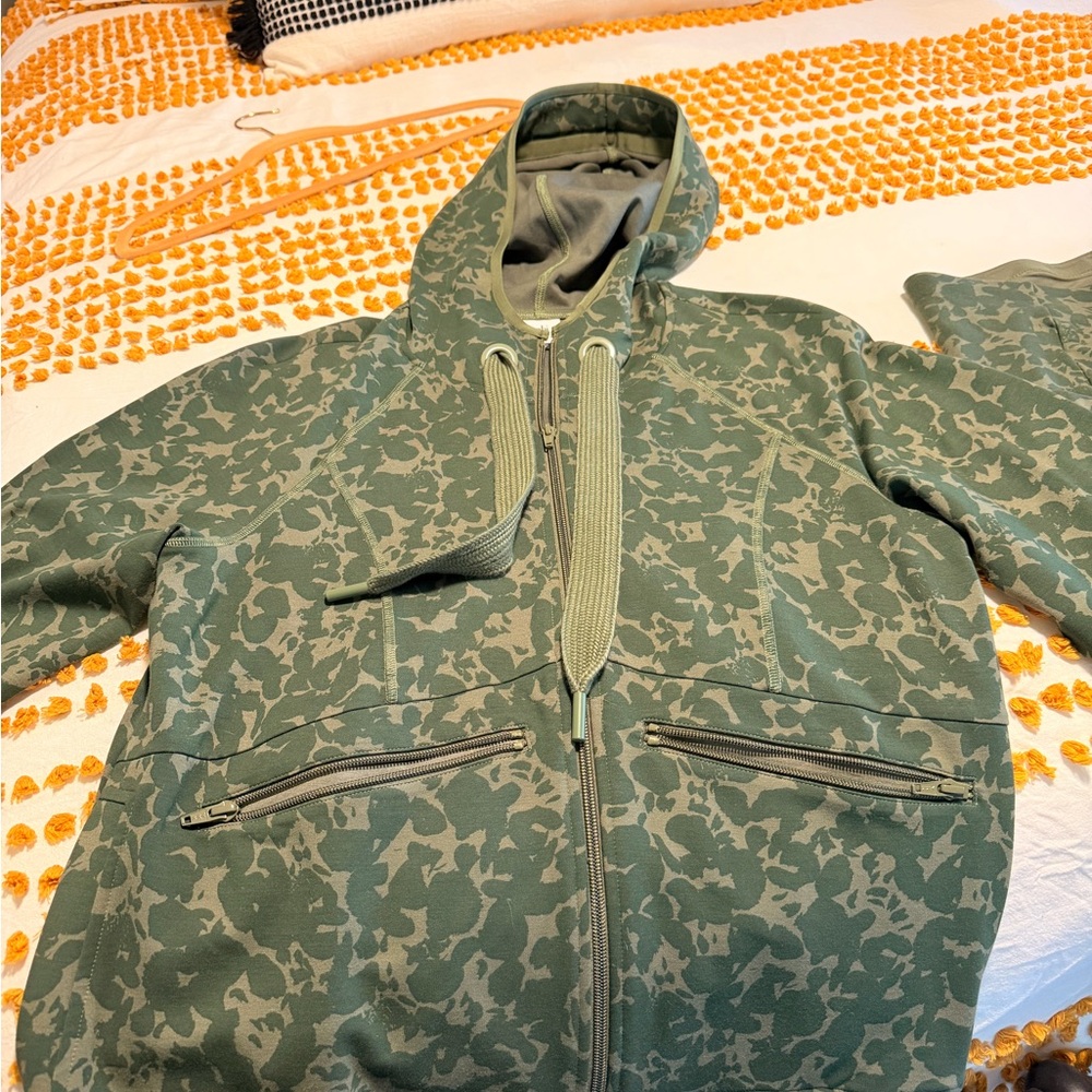 CAbi Green Camouflage Zip Hoodie